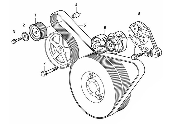 tensioner and pulley 5